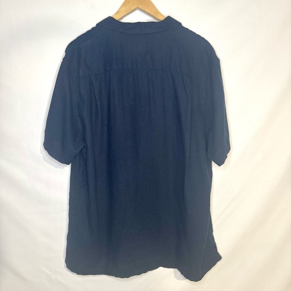 Scotch & Soda Men’s Linen Blend Navy Short Sleeve Shirt Size XL - Picture 9 of 13